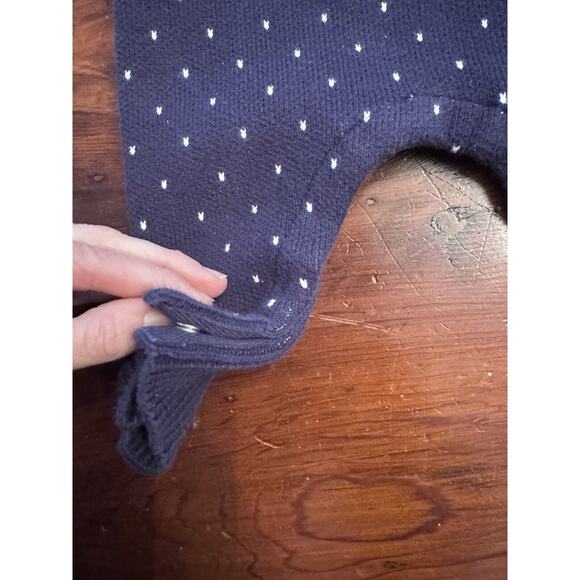 Hanna Andersson Tannenbaum Sweater Romper Blue Fair Isle Christmas 3-6 Months - Picture 9 of 9